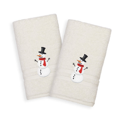 Snowman Turkish Cotton Hand Towel
