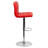 Ahlijah Contemporary Quilted Vinyl Adjustable Height Barstool with Chrome Base-1340993497