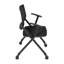 Regency Pulse Flexible High Back With Padded Fabric Seat Nesting Chair (4 Pack)- Black-124240972