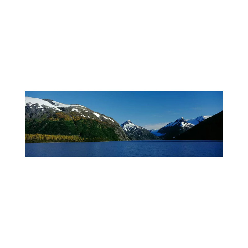 Mountains At The Seaside, Chugach National Forest, Near Anchorage, Alaska, USA - Wrapped Canvas Panoramic Print