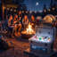 Glacière de camping 75 pte - Glacière de grande capacité avec isolation extra-épaisse, garde la glace jusqu'à 7 jours - Portable avec sangle et poignée pour la nourriture, les boissons, la plage, le pique-nique, la pêche, le bateau - Gris froid 6C