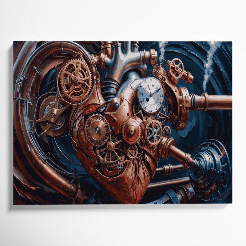 Art mural sur toile mauve Sci Fi, H 11 po x l 14 po
