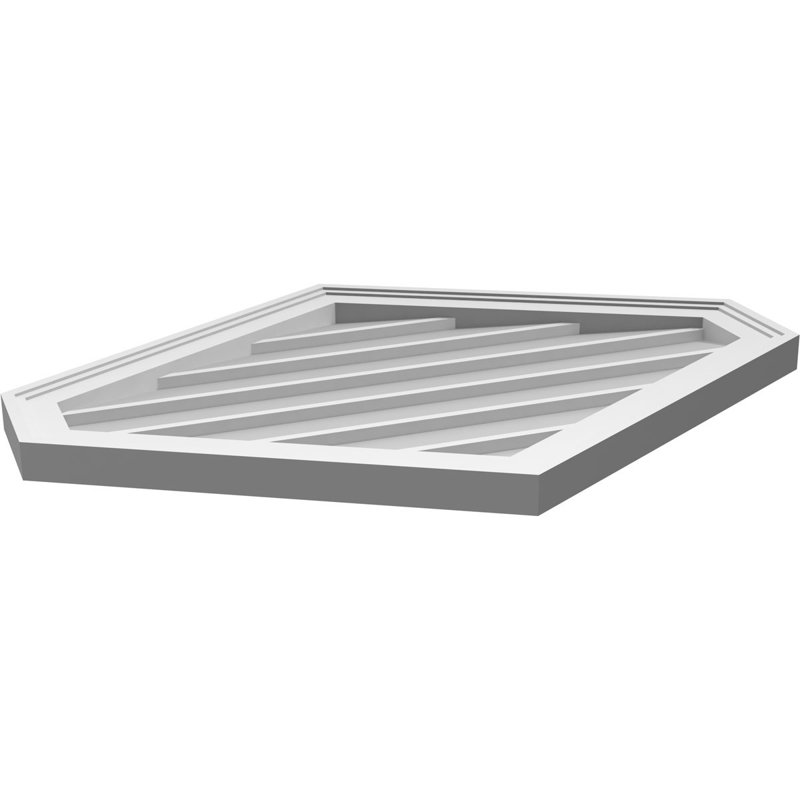 Ventilé vertical à pignon vertical 7/12 po, H 24 po x l 32 po x P 1,5 po