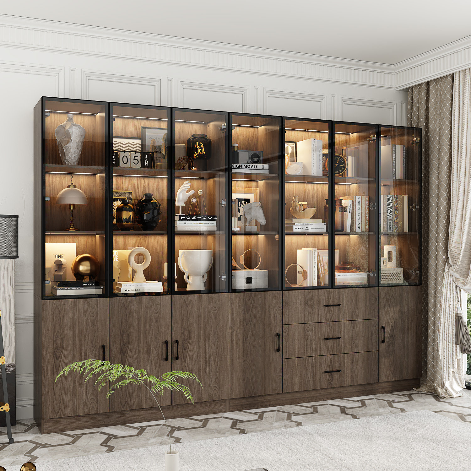 China Cabinet Modern Design Contemporary China Cabinet T 691V