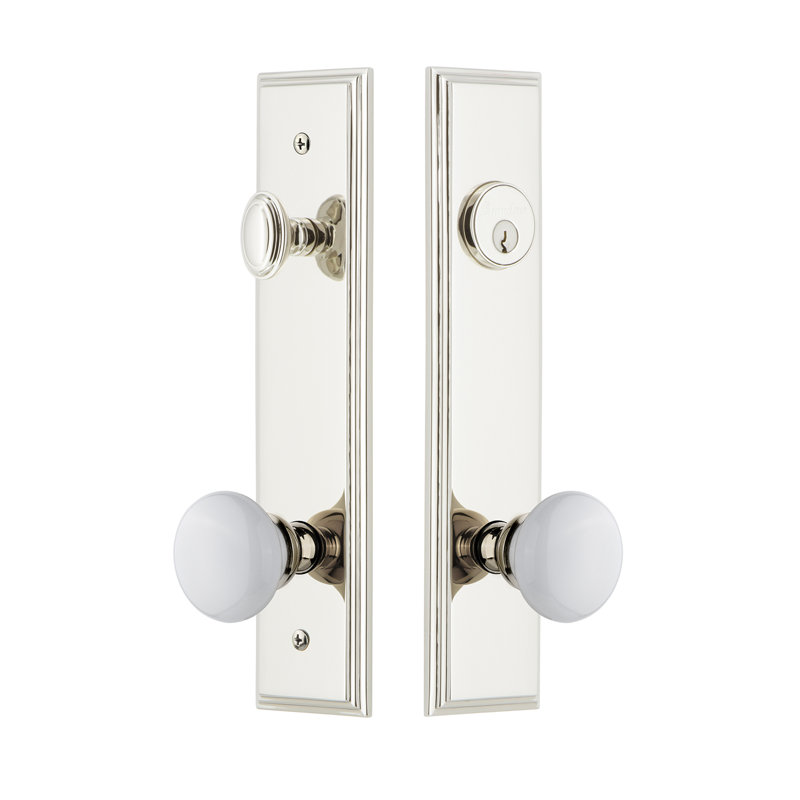 Ensemble d'entrée haut Carré, Nickel poli, 2,375 po