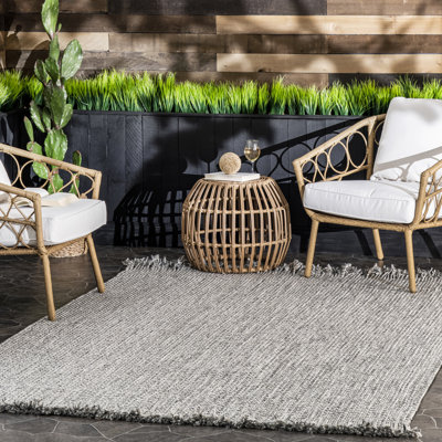 Tapis intérieur / extérieur gris Shelva