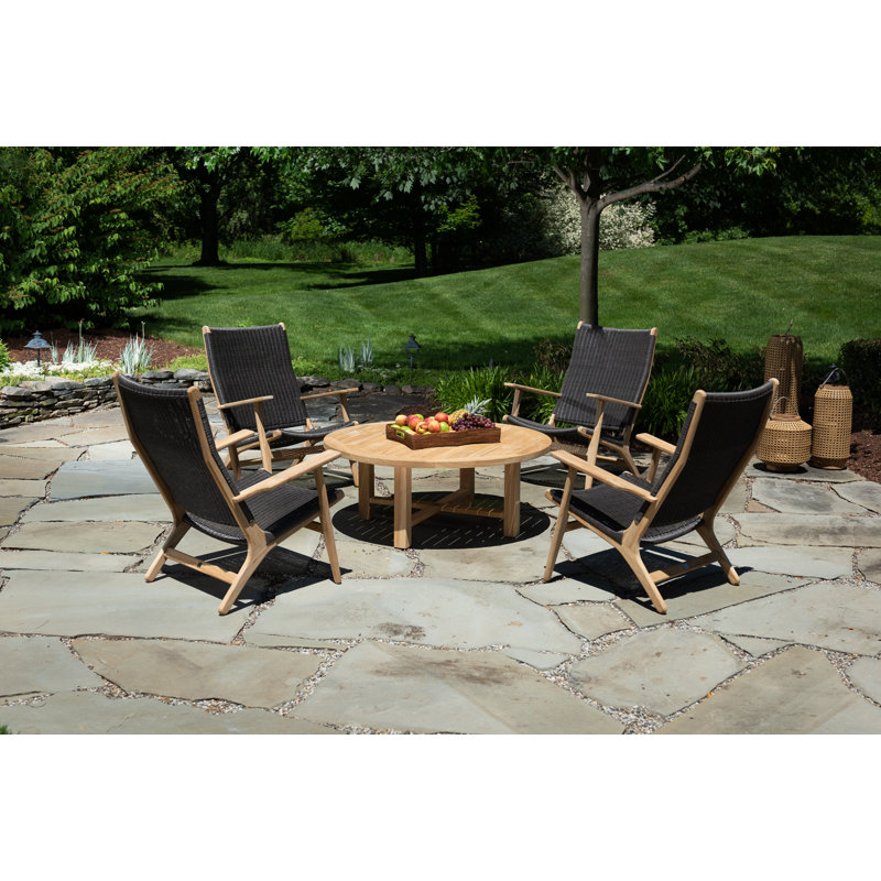 Wicker 4 - Person Patio Conversation Set with Cushions