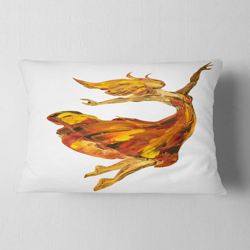 Coussin Fire Ballerina - imprimé sensuel, 12 po x 20 po, Rectangle