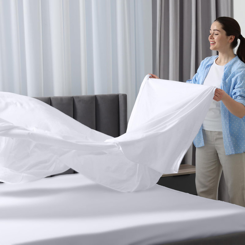 Royale Linens | Ultra Soft Brushed Microfiber Flat Sheets Only | Wrinkle Free & Stain Resistant | Hotel Quality Top Sheet for Bed
