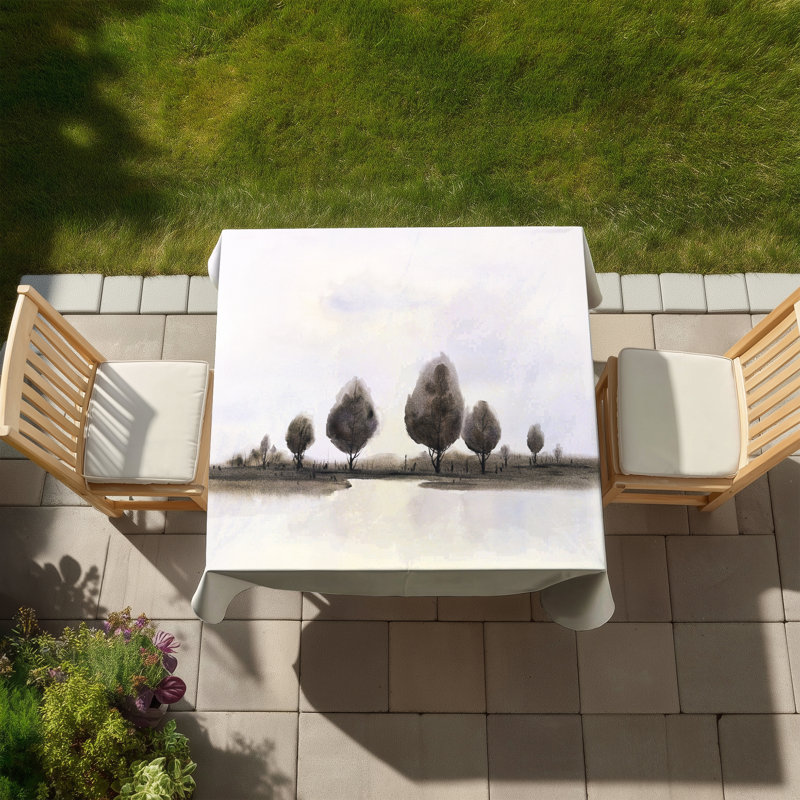 Abstract Landscape of Trees Tablecloth | Indoor Outdoor Decor