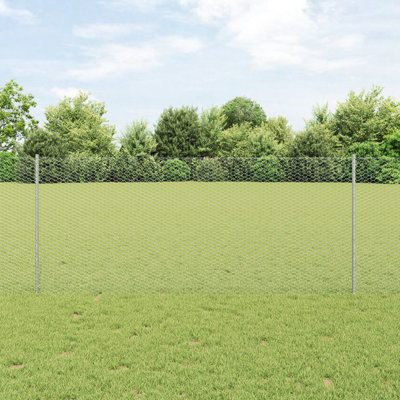 vidaXL Fence with Post Segment Outdoor Barrier Garden Terrace Divider Boundary