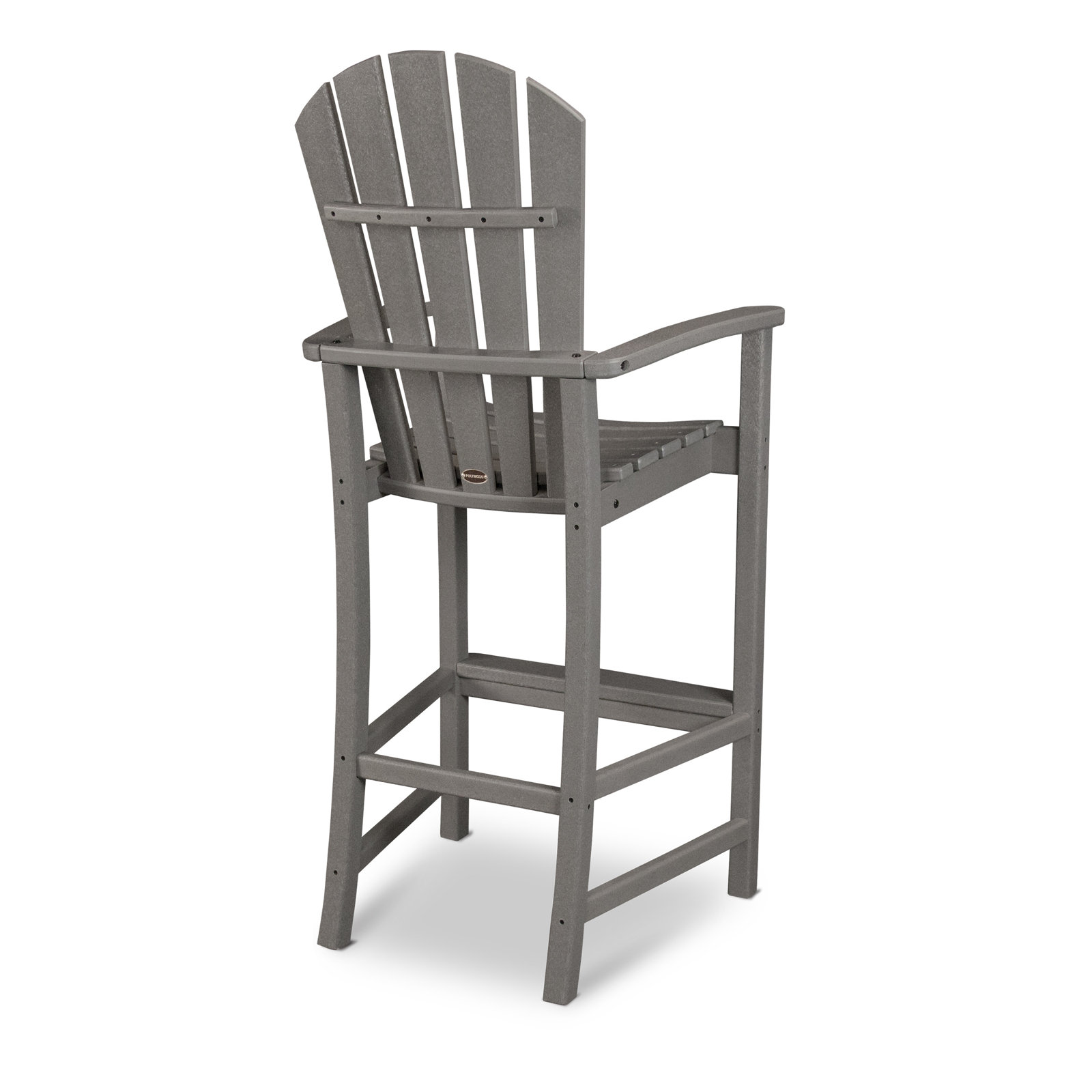 POLYWOOD® Palm Coast Patio Bar Stool, Slate Grey