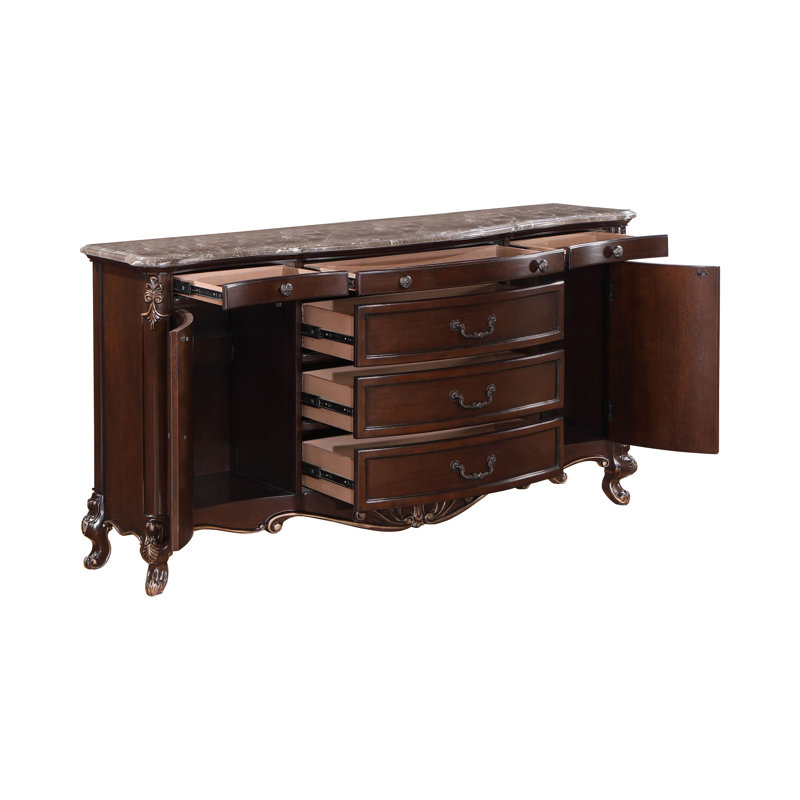 Constantine 6-Drawer Solid Wood Server, Cherry