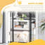 74-80cm Adjustable Metal Pet Gate Safety Barrier with Auto-Close Door Black