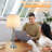 23'' Modern Sliver Metal Table Lamp Set with Touch Control and USB A&C
