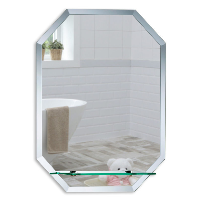 Seiler Flat Wall Mirror with Shelves