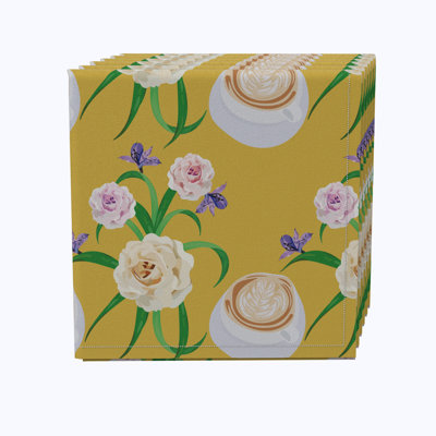 100% Cotton Floral Square Napkin