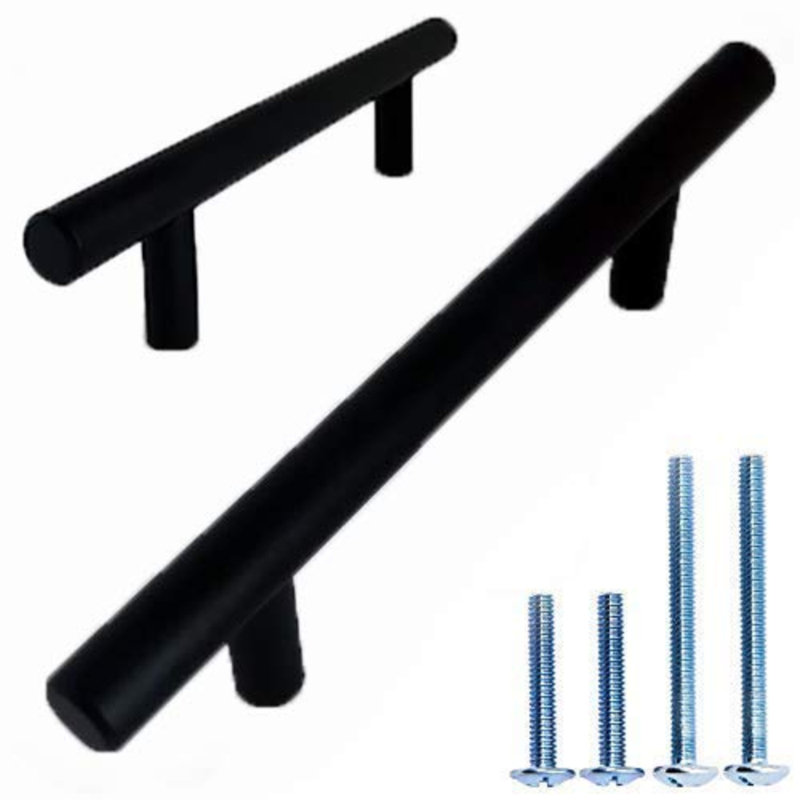 Ensemble de poignées 5 po en acier inoxydable de qualité supérieure, Noir mat, 5"