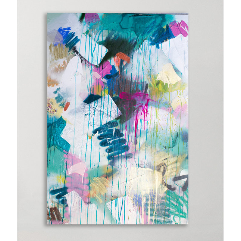 Squiggle And Drip by Kent Youngstrom - Wrapped Canvas Painting, 25 cm H x 38 cm W