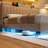 Full Size Floating Bed Frame With LED Lights, Upholstered Platform Bed Frame With Charging Station & Storage Headboard-1204265145