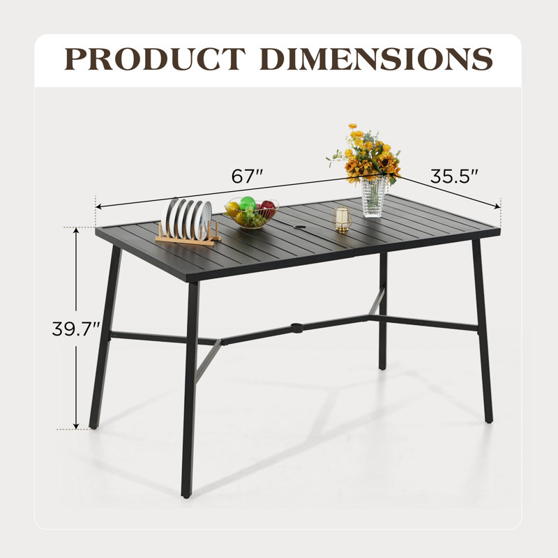  Table de bar en métal, L 35 x L 67 x H 41