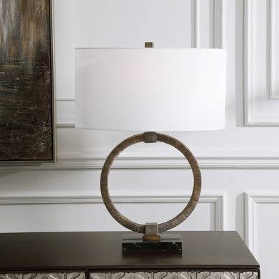 Lampe de table 26 po or / bronze foncé / noir
