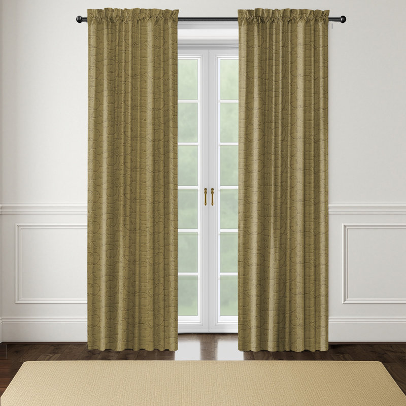 Paire de draperies Bellagio (l 50 po x L 108 po), Doré, L 50 po x L 108 po