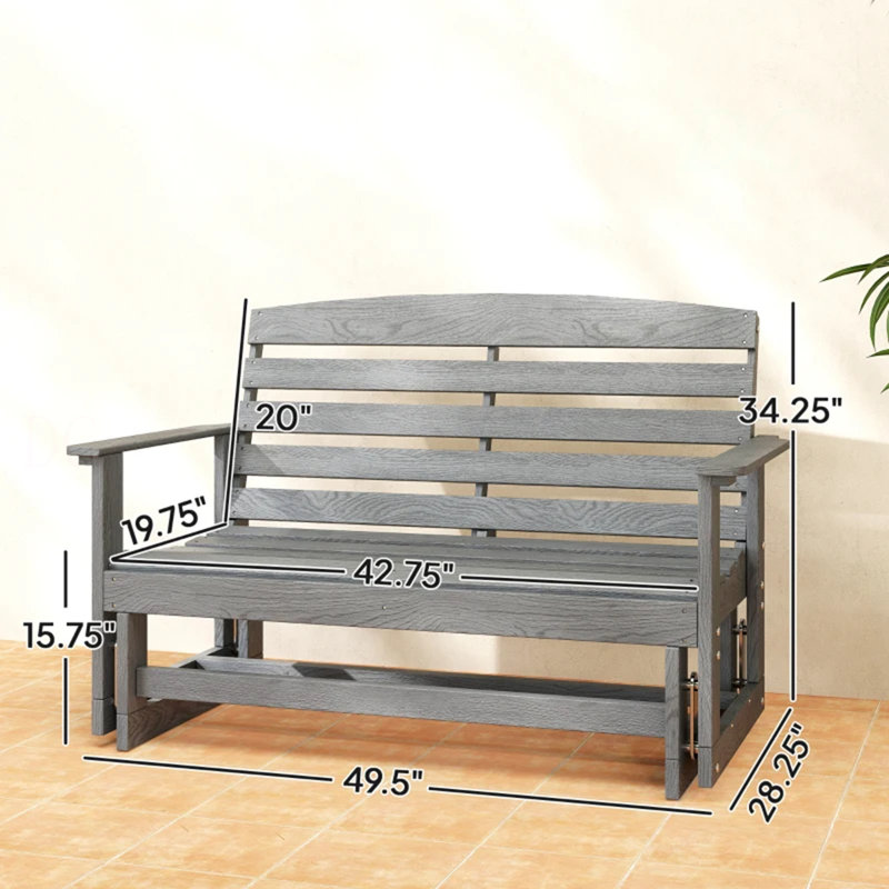 Banc de patio, banc oscillant d'extérieur, banc coulissant de causeuse