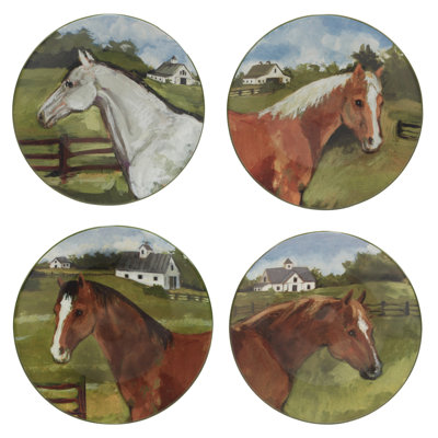 York Stables Set Of 4 Salad Plate 8.5" 4 Asst.