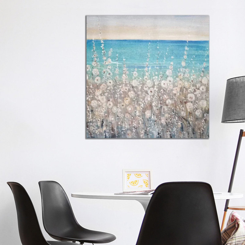 Flowers By The Sea I by Tim OToole - Wrapped Canvas Painting, 93.98 cm H x 93.98 cm W x 3.175 cm D