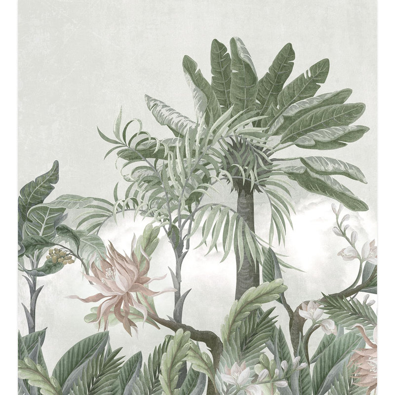 Bordure florale pelez et collez, L 132 po x l 120 po