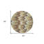 Tapis extérieur rond lavable abstrait 8 pi cuivre et artichaut vert chocolat