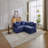 Compression Sofa,Convertible Floor Sofa Bed With Fixed-Shape Frame, Boneless Modular Sectional Sofa,No Assembly Required,Chenille Fabric Upholstered Fabric-649197009