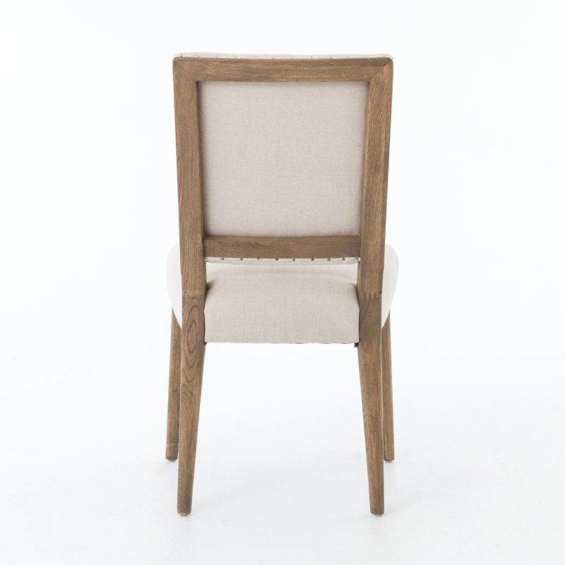 Kurt Upholstered Dining Chair, Natural, Unfinished Linen