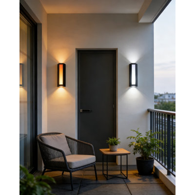 Appliques murales d'extérieur modernes avec télécommande, luminaires de véranda à DEL changeant de couleur RVB, à intensité variable avec minuterie pour le garage de la maison