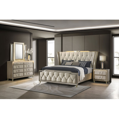 Ensemble de chambre avec très grand lit 4 pièces Aikens