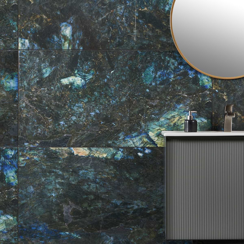 Jewel Onyx 24X48 Polished Porcelain Tile, Labrodorite