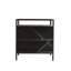 Maison pour chat multifonctionnelle - comme litière et armoire de rangement, noir antique caché avec espaces de rangement, finition