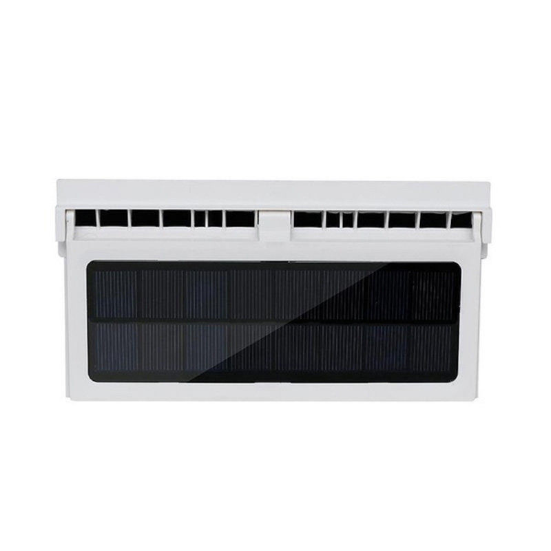 Kondieu Ventilateur de voiture à ventilateur solaire, Blanc