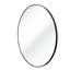 Miroir de salle de bain noir rond de 20 pouces - verre de haute qualité, cadre en alliage d'aluminium, fonction incassable intégrée, installation en douceur du métal dans le bord rouille de haute qualité, garde, facilement