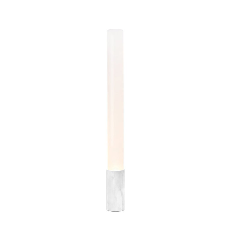 Elise Column Floor Lamp, 32" H x 4.5" W x 4.5" D, Marble White