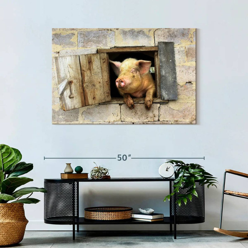 Brampt souriant cochon, H 30 po x l 45 po