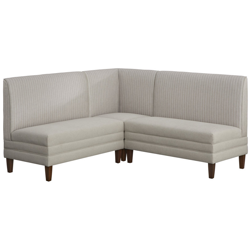 Carissia 3 Piece Bench,  Beige stripe/Beige Polyester Blend