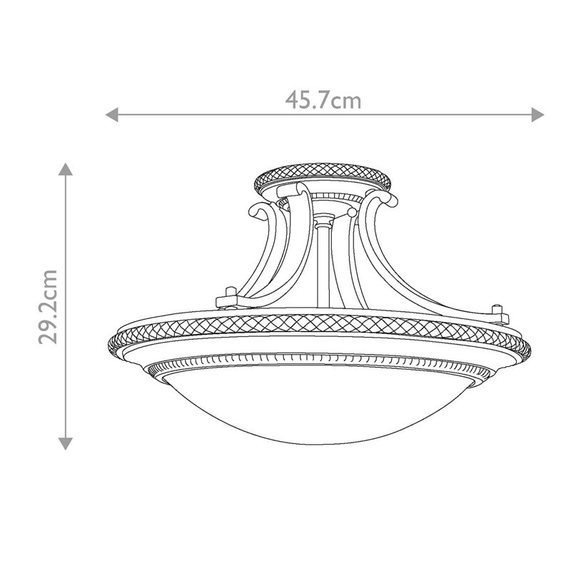 Pulaski Glass Semi Flush Mount