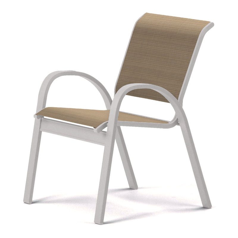 Aruba 1 Outdoor Dining Armchair, Textured Snow, Newport