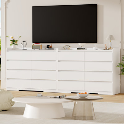 Commode double 8 tiroirs l 47,2 po