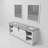 Marsyas 84 in W x 22 in D Double Bath Vanity and 34 in Mirrors-37292828-37292829