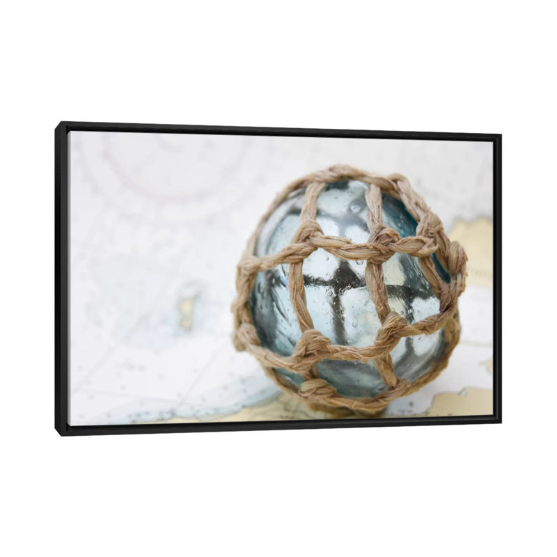 « fishing float on chart » par savanah planche, impression sur toile, H 18 po x l 26 po x P 1,5 po, Pas de tapis