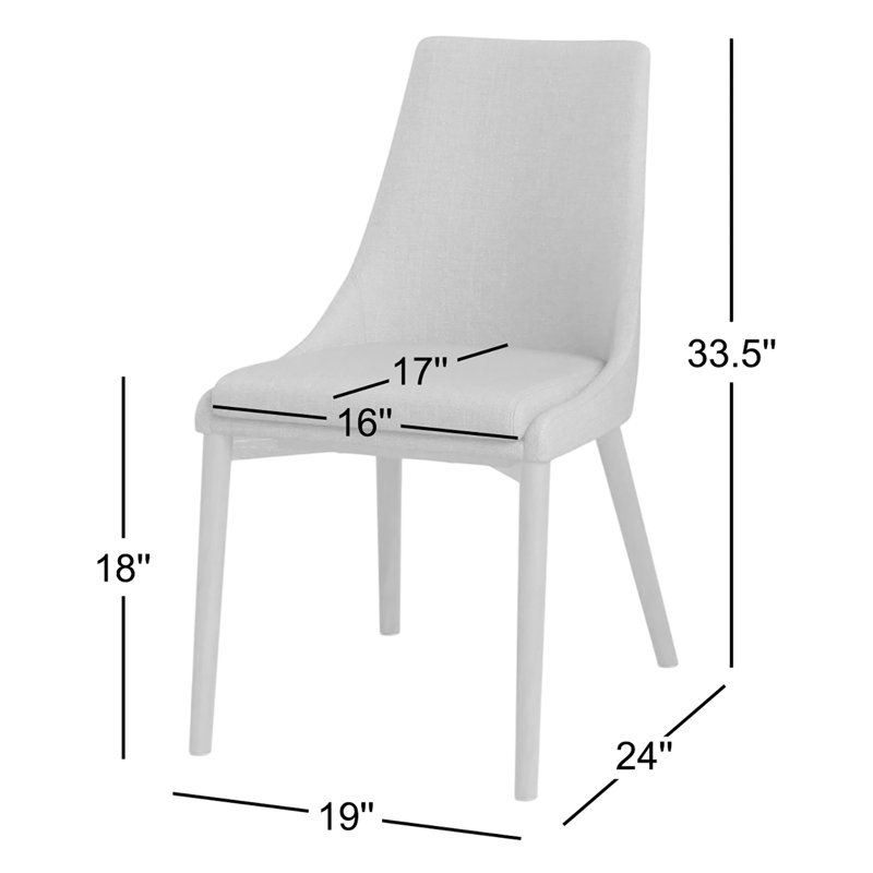 Chaise d'appoint rembourrée Clapton, Mélange de polyester minéral