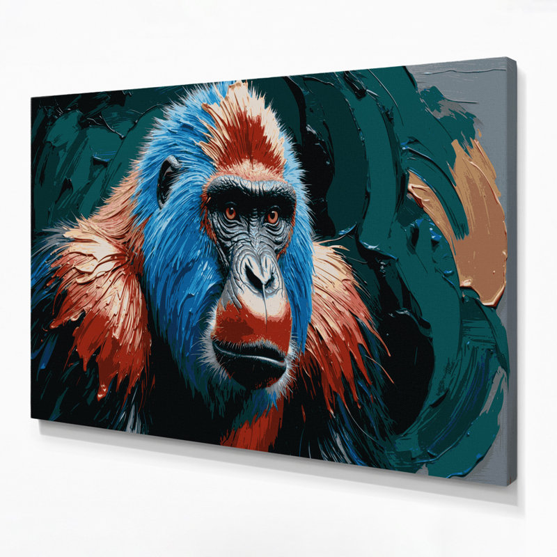 Art mural sur toile Wildlife Mandrill, H 11 po x l 14 po
